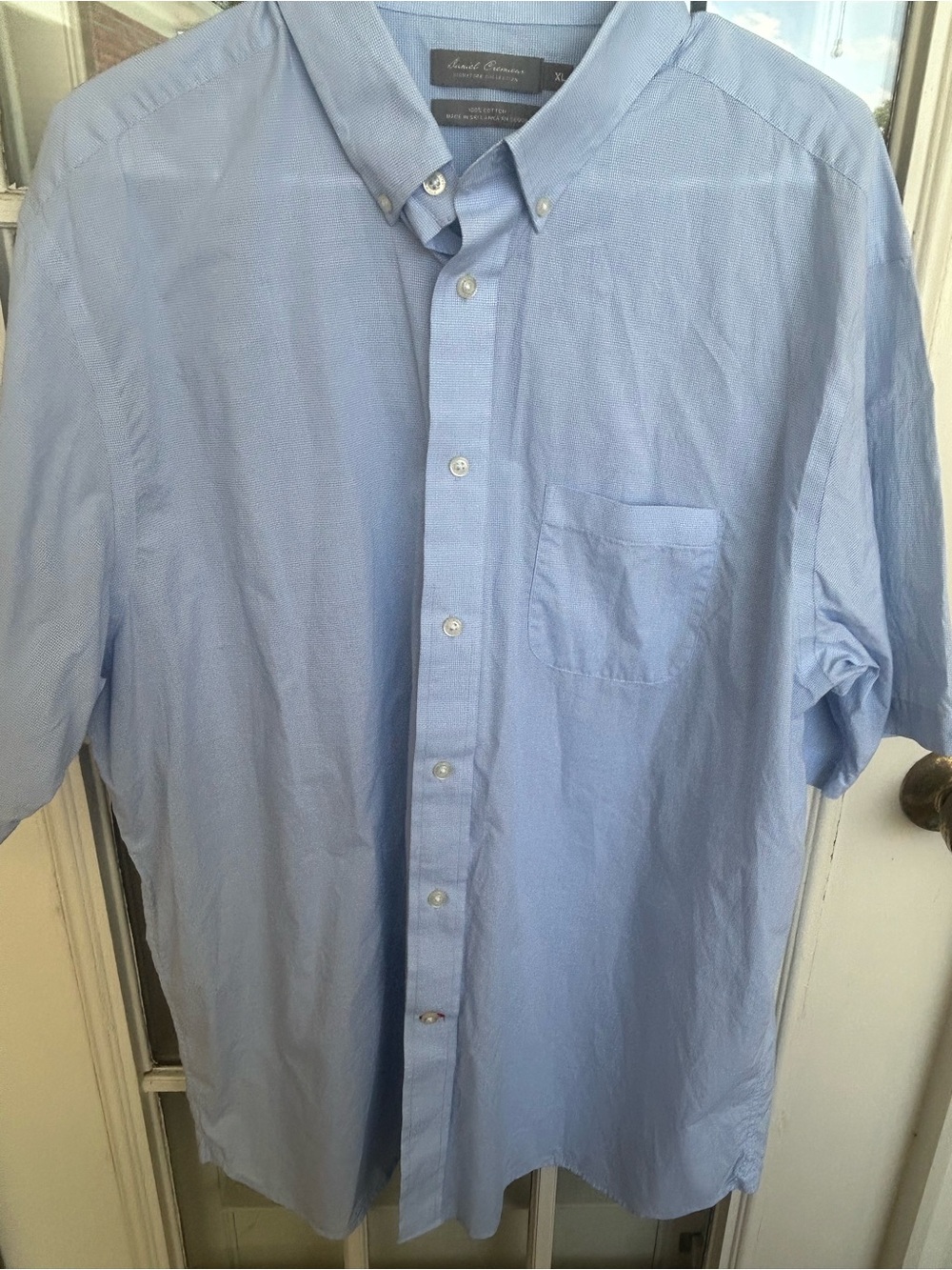 Daniel Cremieux Light Blue Short-Sleeve Button-Down Shirt